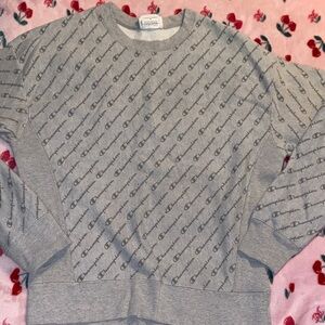 Champion Kids Crewneck Sweater in Gray